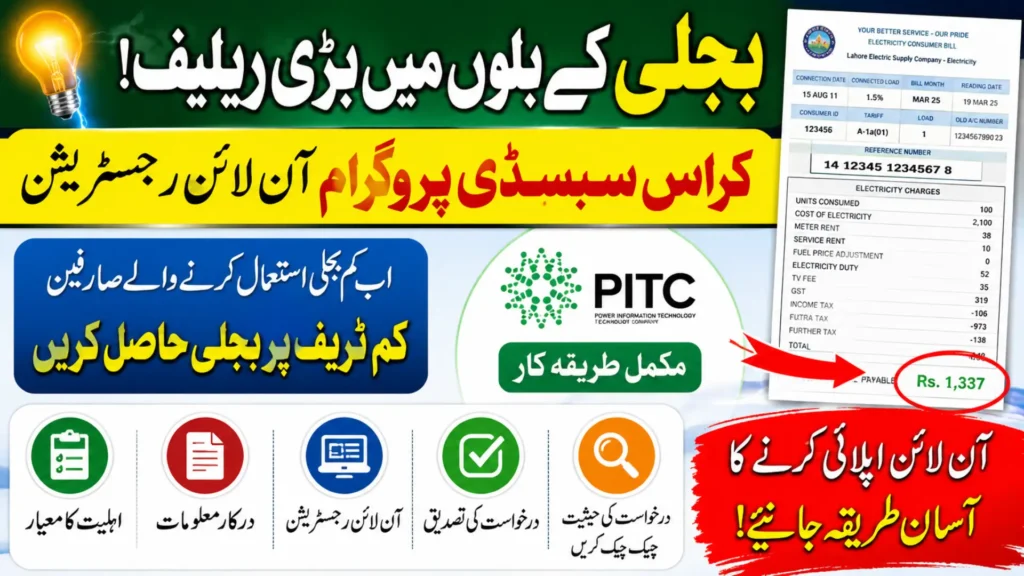 Cross Subsidy Program Pakistan Online Registration Step by Step